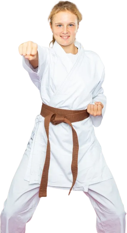 Teen martial arts student